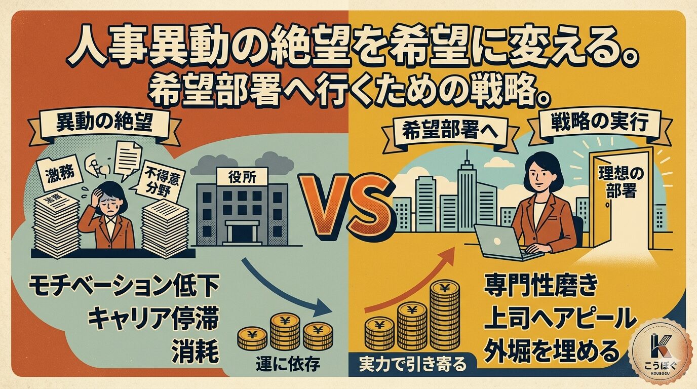 人事異動の絶望を希望に変える。希望部署へ行くための戦略。