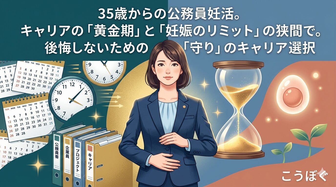 35歳からの公務員妊活。キャリアの「黄金期」と「妊娠のリミット」の狭間で。後悔しないための「守り」のキャリア選択